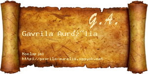 Gavrila Aurélia névjegykártya